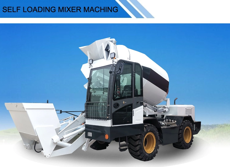 4.0m3 Mobile Mixer Machine for The Cement/Concrete Sand Mixing with Pumps Building Machinery Self-Mixing, Self-Loading and Self-Discharging