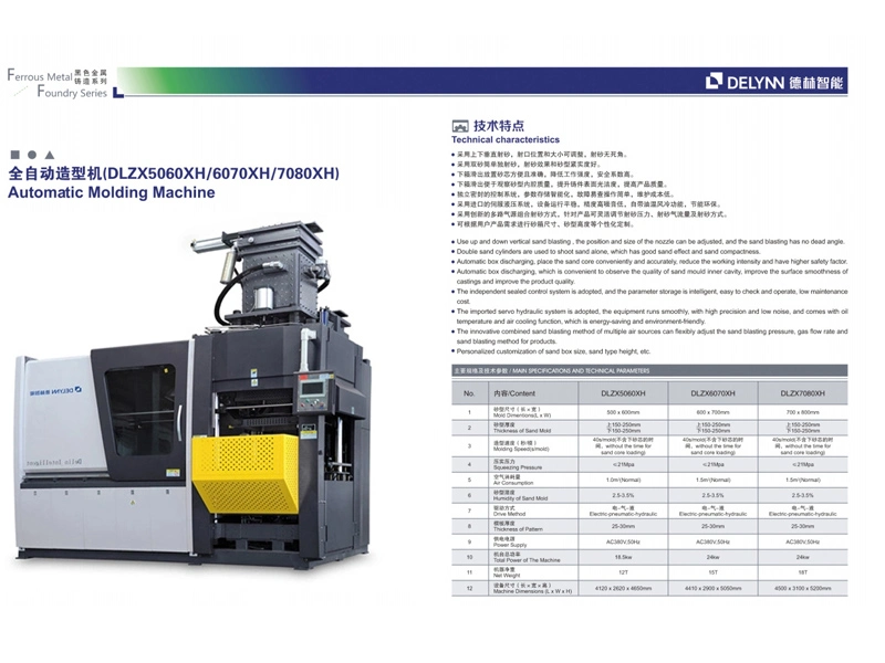 Molding for Cast Pumps/Valves/Wheels Automatic Flaskless Green Sand Moulding Machine with CE