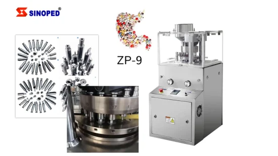 Sinoped Pharmaceutical Automatic Best Price Medicine Milk Herb Effervescent Candy Powder Punch Zp Zpt Gzp High Speed Rotary Pill Tablet Press Making Machine
