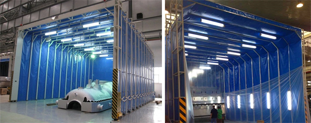 Retractable Paint Spray Room with Painting Mist Purification