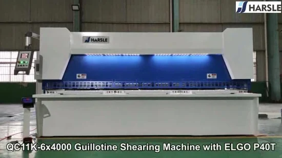 Harsle QC11K Hydraulic Metal Guillotine CNC Steel Plate Shearing Cutting Machine with P40t