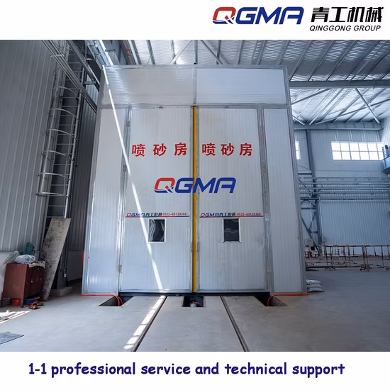 High Productivity Automatic Sand Blasting Machine, Continuous Sandblasting System