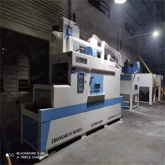 Pass Though Type Conveyor Belt Automatic Sand Blasting Machine